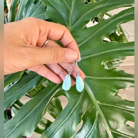 Amazonite Earrings - Picture 2 of 3